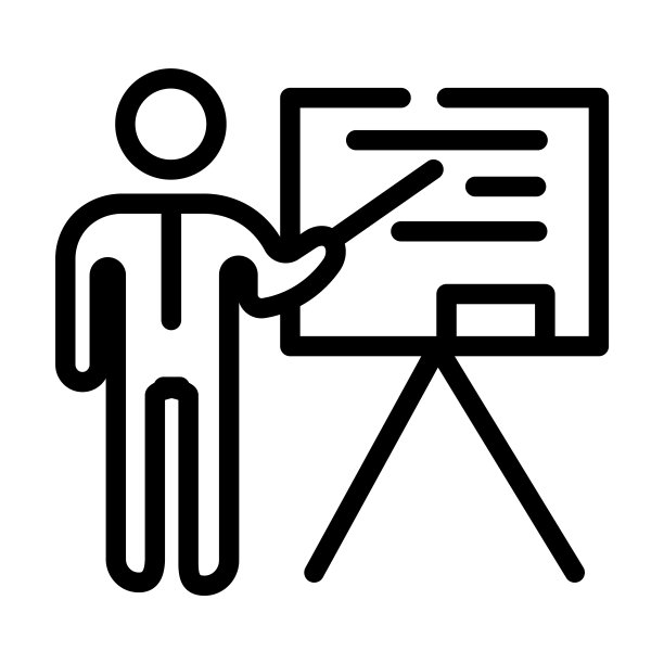 老师指着黑板上的细线图标。指向，人线性图标从学院概念孤立轮廓符号。矢量插图符号元素的网页设计和应用程序。图片下载