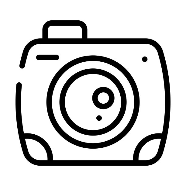 复古方相机细线图标。方形，图像线性图标从技术概念孤立轮廓符号。矢量插图符号元素的网页设计和应用程序。图片下载