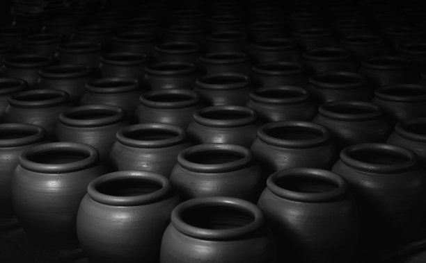 黑白陶罐图片下载