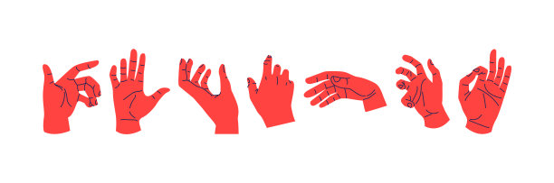 一套不同的人的手在不同的姿势图片下载