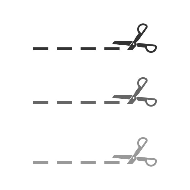剪刀图标矢量设计。图片下载