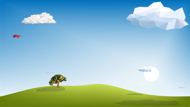 日落在早晨的背景模板向量图片下载