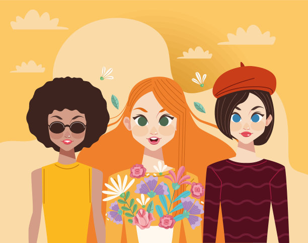 快乐的三女团体图片下载