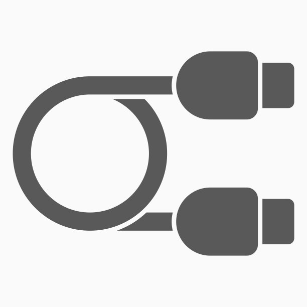 USB电缆图标，充电电缆矢量图图片下载