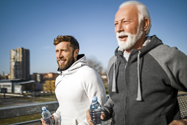 父子慢跑图片下载