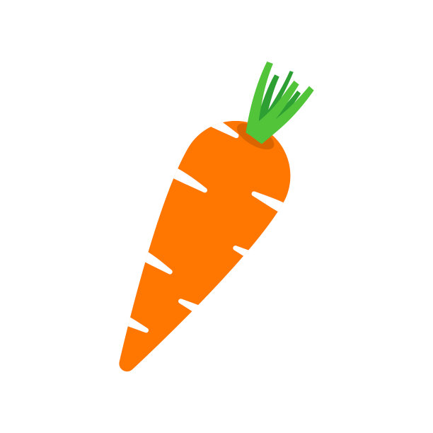 白色背景上的胡萝卜图标。图片下载
