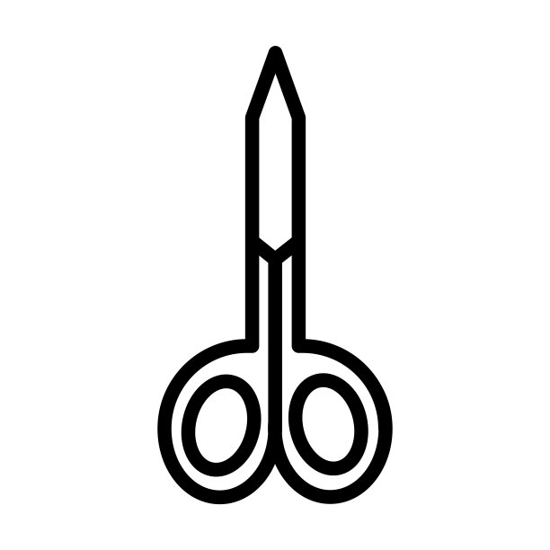 美甲剪刀图标从美容收藏。薄线性修甲剪刀，指甲，修甲轮廓图标孤立在白色背景上。线矢量修甲剪刀符号，符号用于网页和移动。图片下载