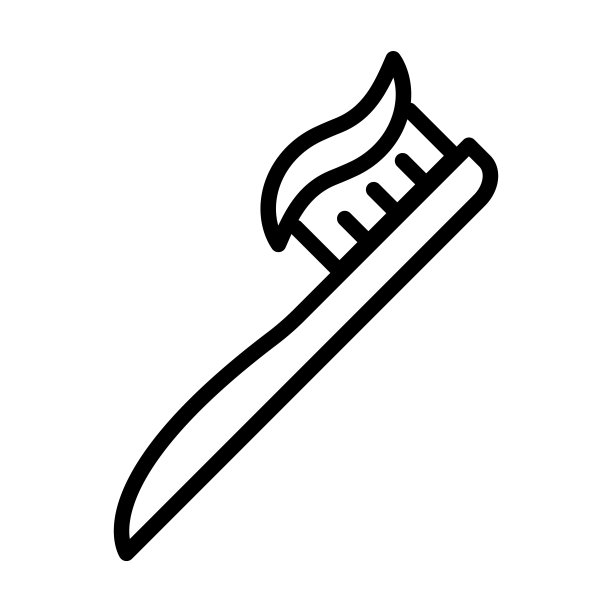 牙齿刷图标从美容收集。细线牙刷，牙齿，健康轮廓图标孤立在白色背景上。线矢量牙刷符号，网络和移动符号。图片下载