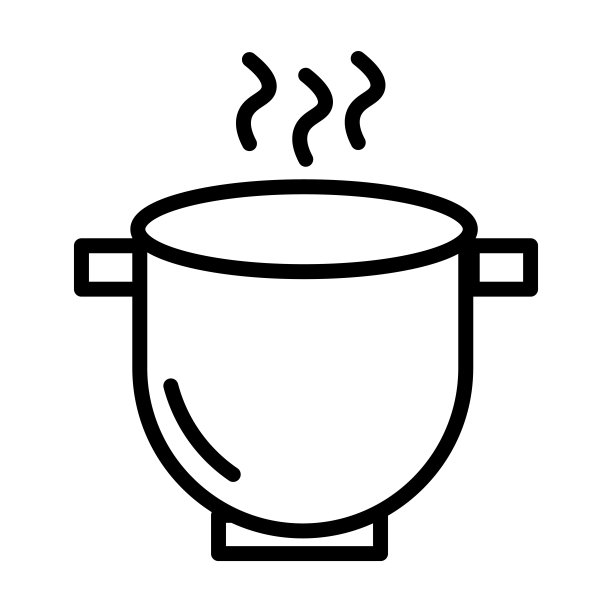 沸水锅图标从小酒馆和餐厅收集。薄线性沸水锅，锅，热轮廓图标孤立在白色背景。线矢沸水盘符号，符号为网和。图片下载