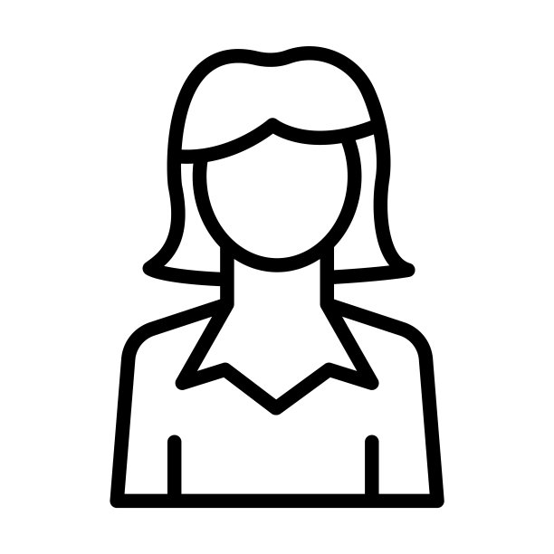 商业女性图标从业务收集。瘦线性的商业女性，人，人类轮廓图标孤立在白色背景上。线向量女商人符号，象征网络和移动。图片下载