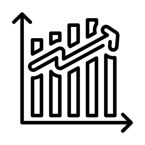 业务集合中的上升图形图标。细线性上升图，数据，轮廓图标孤立在白色背景上。直线矢量上升图形符号，网络和移动的符号。图片下载