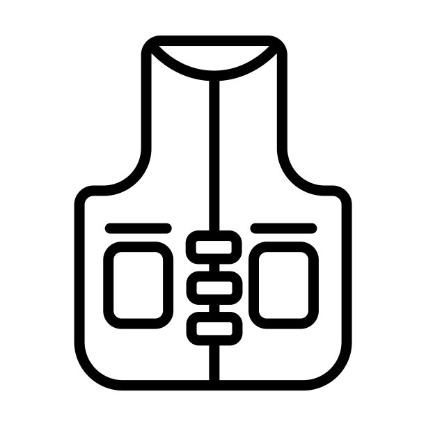 露营系列渔具背心图标图片下载