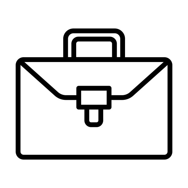 商务系列公文包图标。细线条公文包标志，公文包，商人轮廓图标，与白色背景隔离。网页和移动设备矢量公文包标志符号图片下载