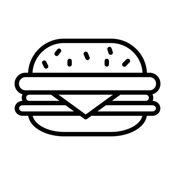 从业务收集的基本汉堡图标。薄线性基本汉堡，汉堡，食品轮廓图标孤立在白色背景。线矢量基本汉堡符号，网页和移动的符号。图片下载