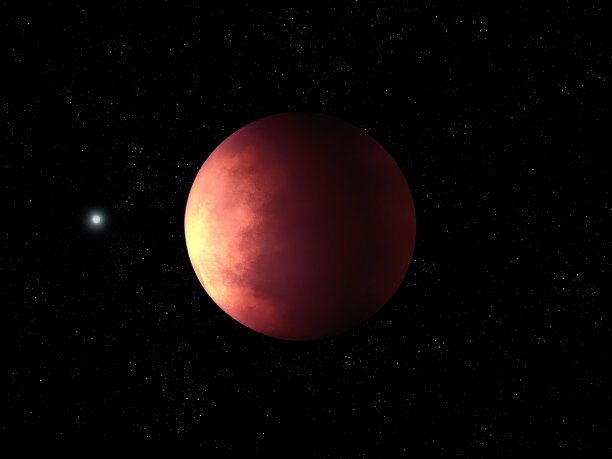 太空中的类火星行星。银河系中的红色系外行星。图片下载