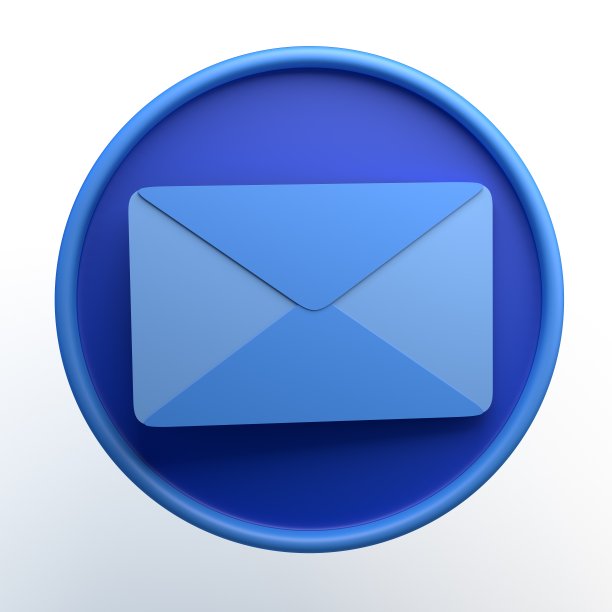 电子邮件图标孤立的白色背景。3 d演示。图片下载
