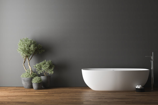 现代黑色浴室内饰图片下载