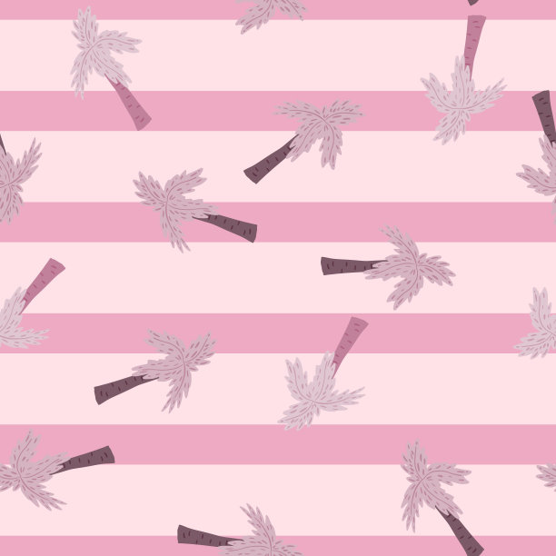 棕榈树无缝图案。热带的背景。图片下载