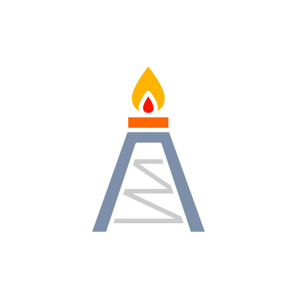 矢量石油钻机、燃料平台、泵站白线图标。图片下载