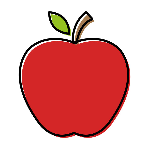 苹果图标，健康生的标志，脚甜的水果，矢量插图设计，生态饮食图片下载