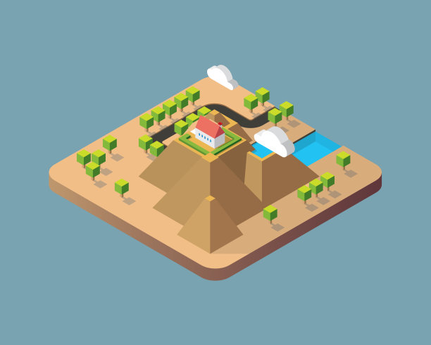 房子顶部的山景阴影图片下载