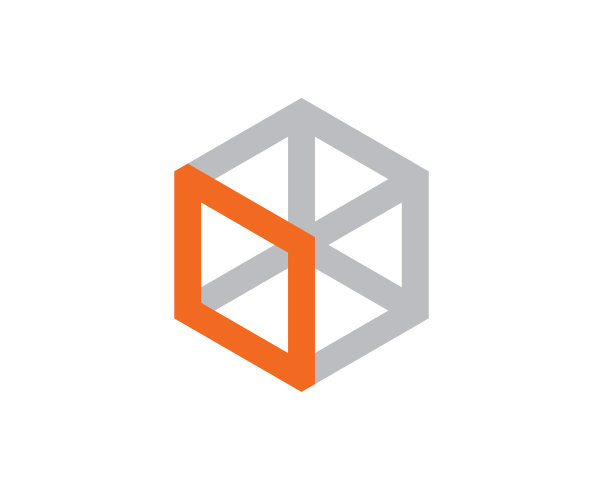 简单的平面标志的六边形立体桁架框架图片下载