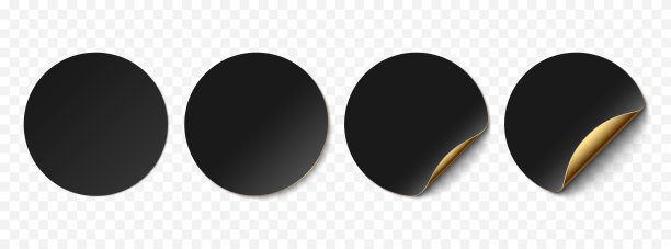 矢量黑色现实的纸贴纸，出售标签孤立在白色背景。图片下载