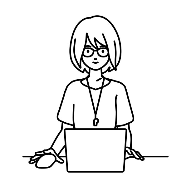 一位女教师在她的书桌前使用笔记本电脑图片下载