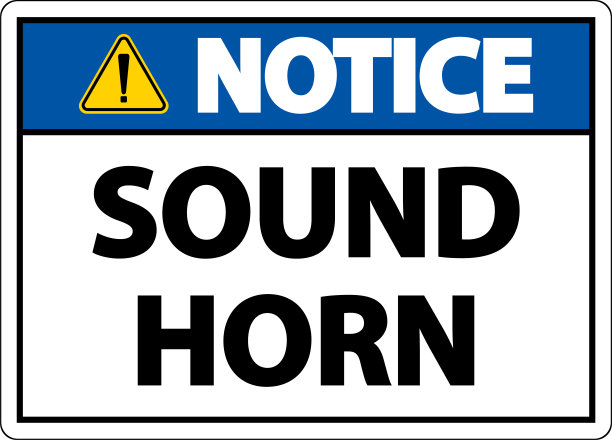 注意声音喇叭标志在白色背景上图片下载