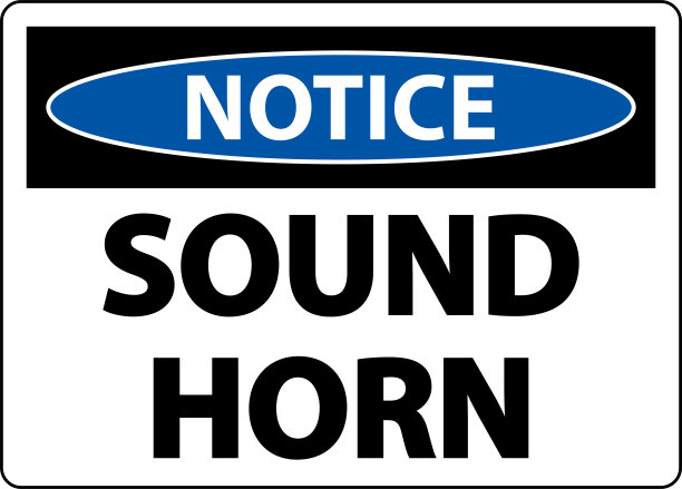 注意声音喇叭标志在白色背景上图片下载