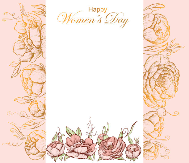 卡片传单花手绘花卉背景美丽的向量图片下载