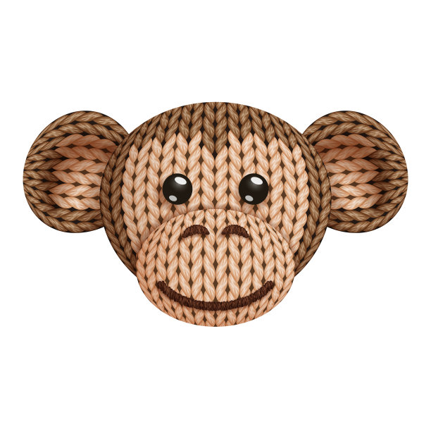 针织猴头玩具图片下载