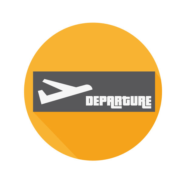 平面图标出发标志在机场的旅行图片下载