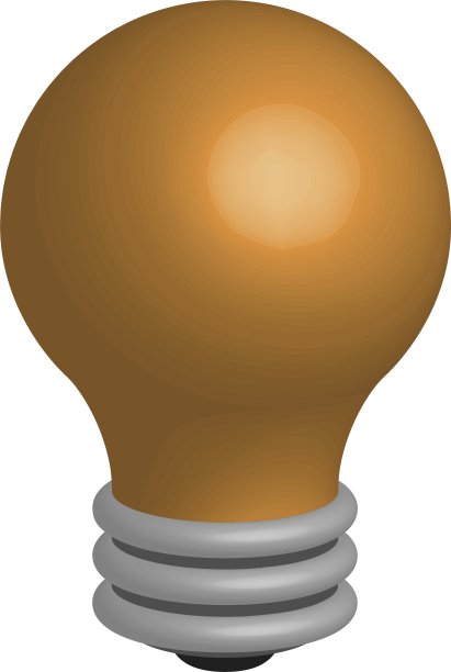 简单的三维矢量图的一个灯泡图片下载