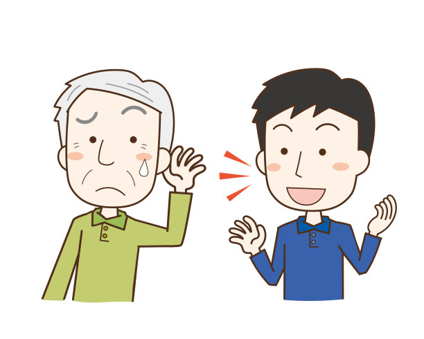 听不清谈话的老人图片下载