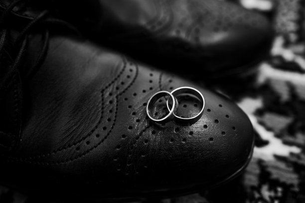 新郎的设置蝴蝶鞋皮带袖扣结婚戒指男人配件图片下载
