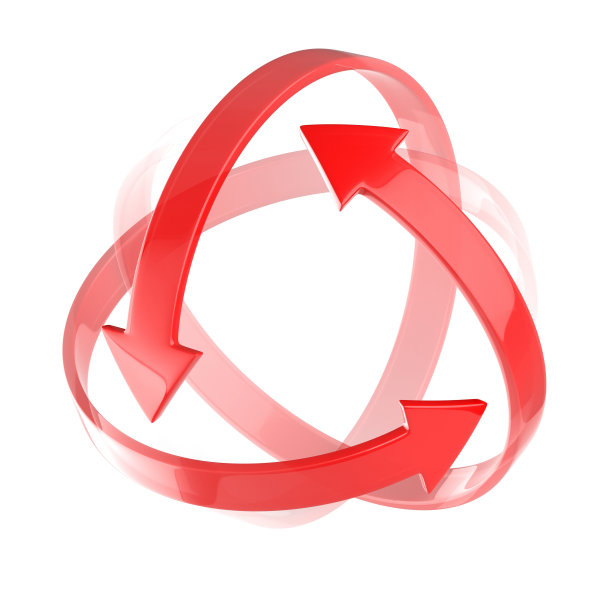 环绕三维箭头表示保护或运动三维渲染图片下载