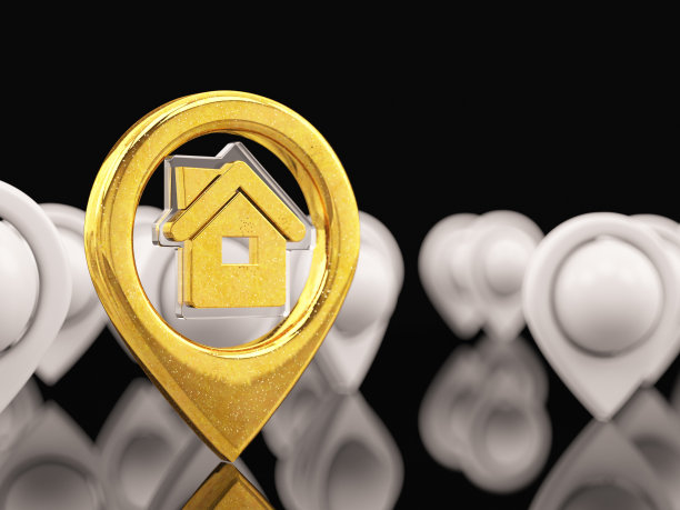 房地产概念与金屋定位针图片下载
