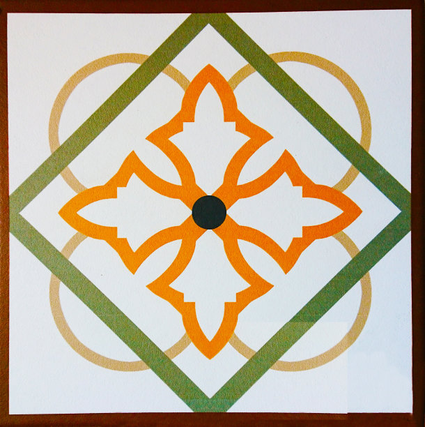 老房子立面传统瓷砖的细节。装饰瓷砖。瓦伦西亚传统瓷砖。花卉装饰。图片下载