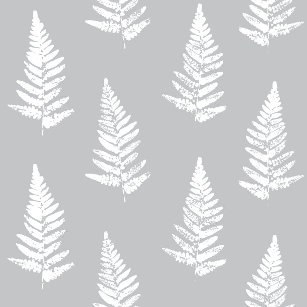 无缝的图案与蕨类植物叶子油漆印花的颜色背景图片下载