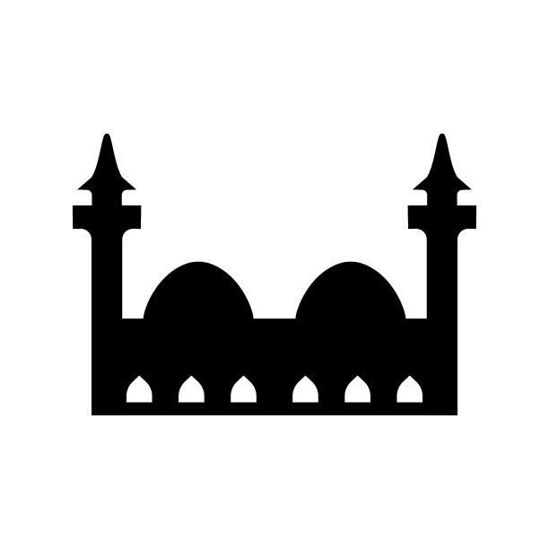 清真寺剪影。清真寺图标。清真寺向量图片下载