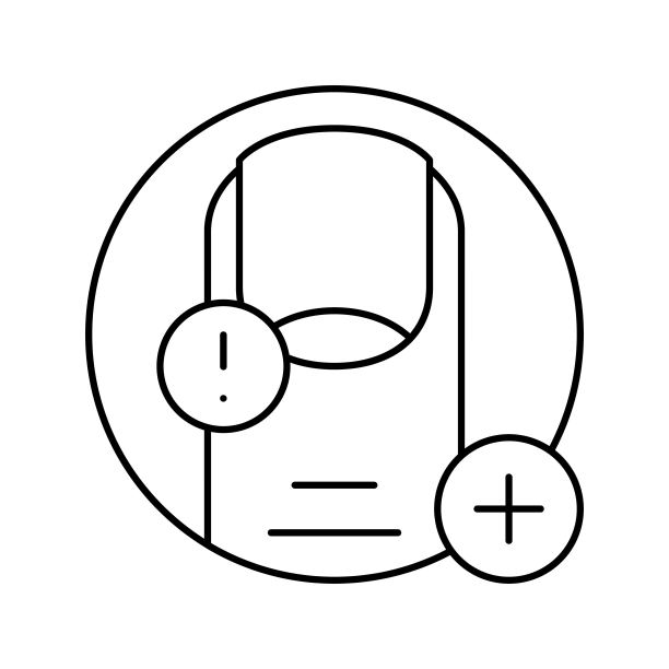指甲诊所线图标矢量插图图片下载