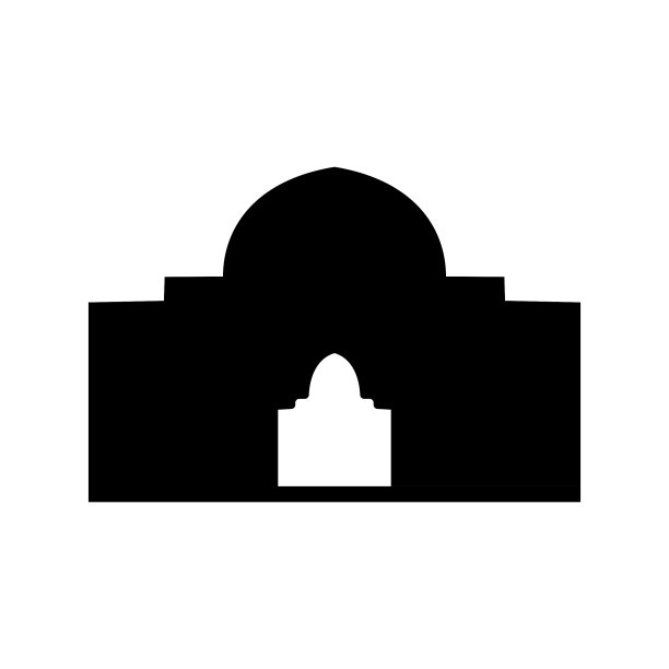 清真寺剪影。清真寺图标。清真寺向量图片下载