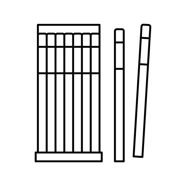 微刷设置睫毛线图标矢量插图图片下载