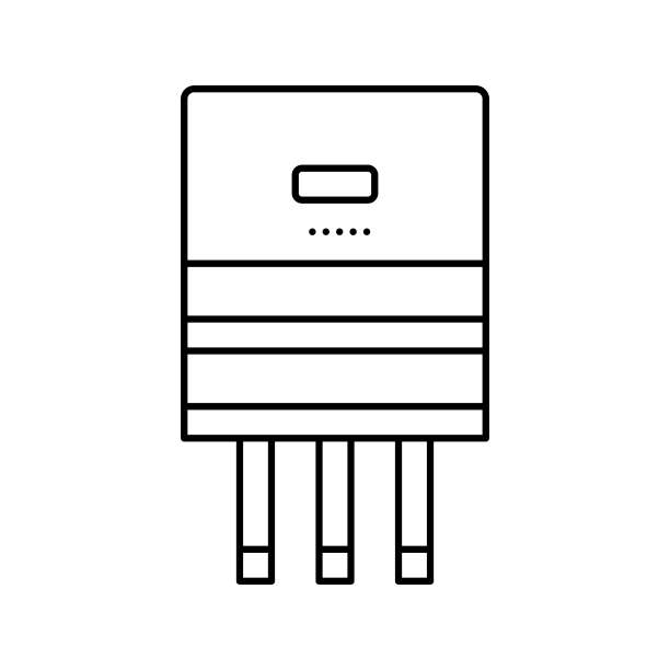 半导体生产线图标矢量插图图片下载