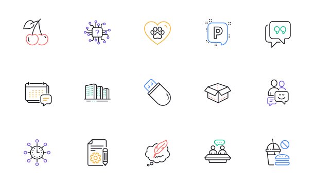 快餐，打开盒子和消息行图标的网站，打印。为设计。向量图片下载