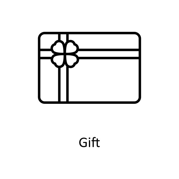 礼物向量轮廓图标设计插图。圣帕特里克节的标志在白色背景EPS 10文件图片下载