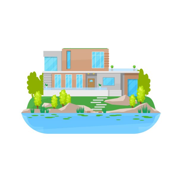 水上房屋、楼房、别墅或别墅图片下载