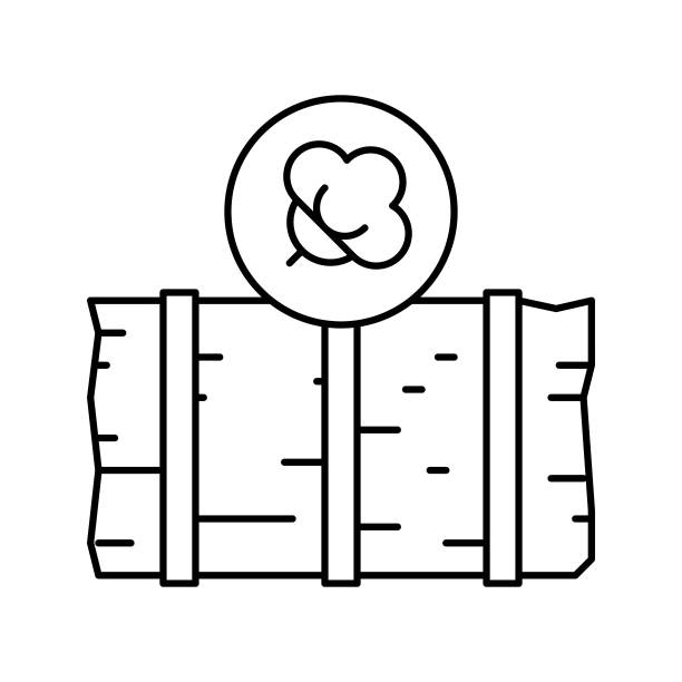 羊毛堆栈纺织线图标矢量插图图片下载