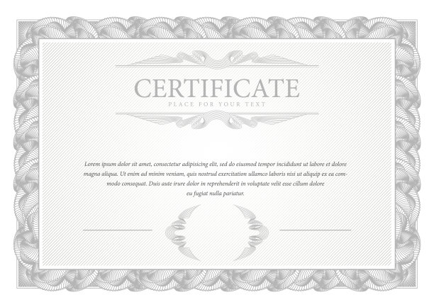 证书。模板文凭货币边界。图片下载